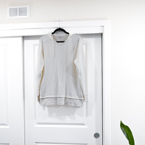 Athleta Small Ivory Oversized Pullover Athleta white Sundown Alliance Hoodie - Picture 1 of 6